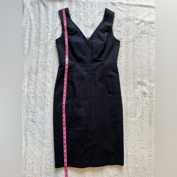 Elie Tahari Black Stretch Cotton Sleeveless Bodycon Sheath Dress sz 8 - Picture 9 of 10